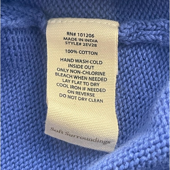 Soft Surroundings Cable Knit  3/4 Sleeve Sweater - Picture 8 of 11